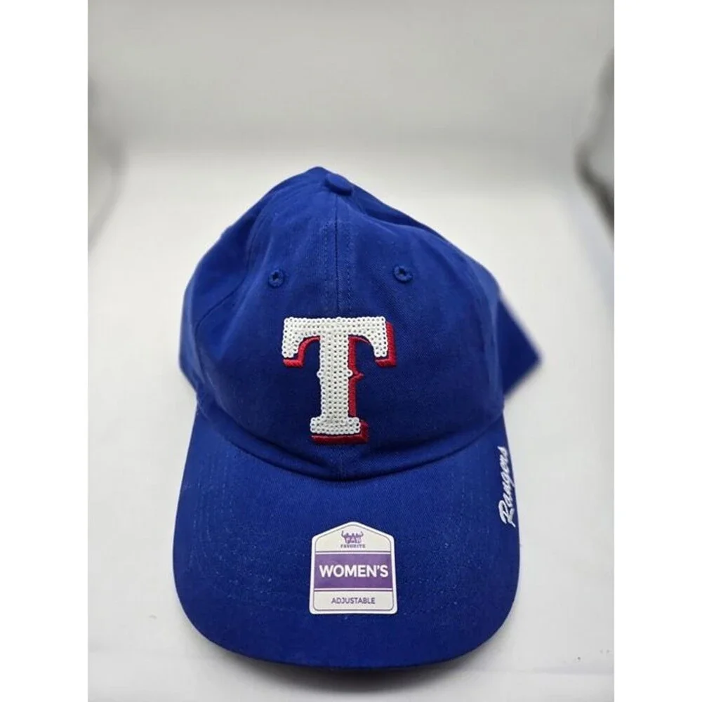 Texas Rangers Women's Blue Adjustable Sequins Hat (BR)